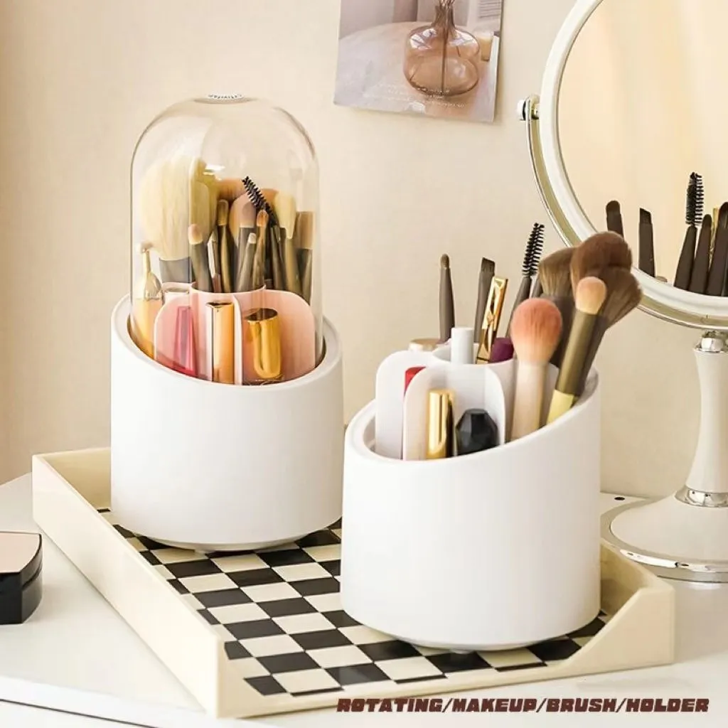 360 Rotating Makeup Brush Storage Bucket